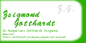 zsigmond gotthardt business card